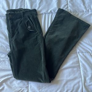 AE Size 12 Green Corduroy Flare Jeans